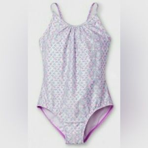 Cat & Jack Mermaid Scales Purple Swimsuit